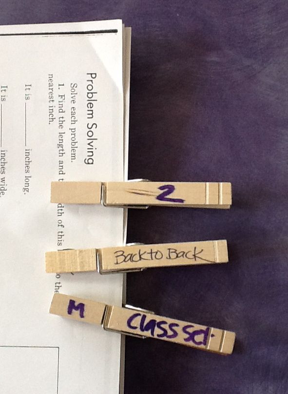 Copy Clothespins - Efficient way for labeling copy instructions in my classroom